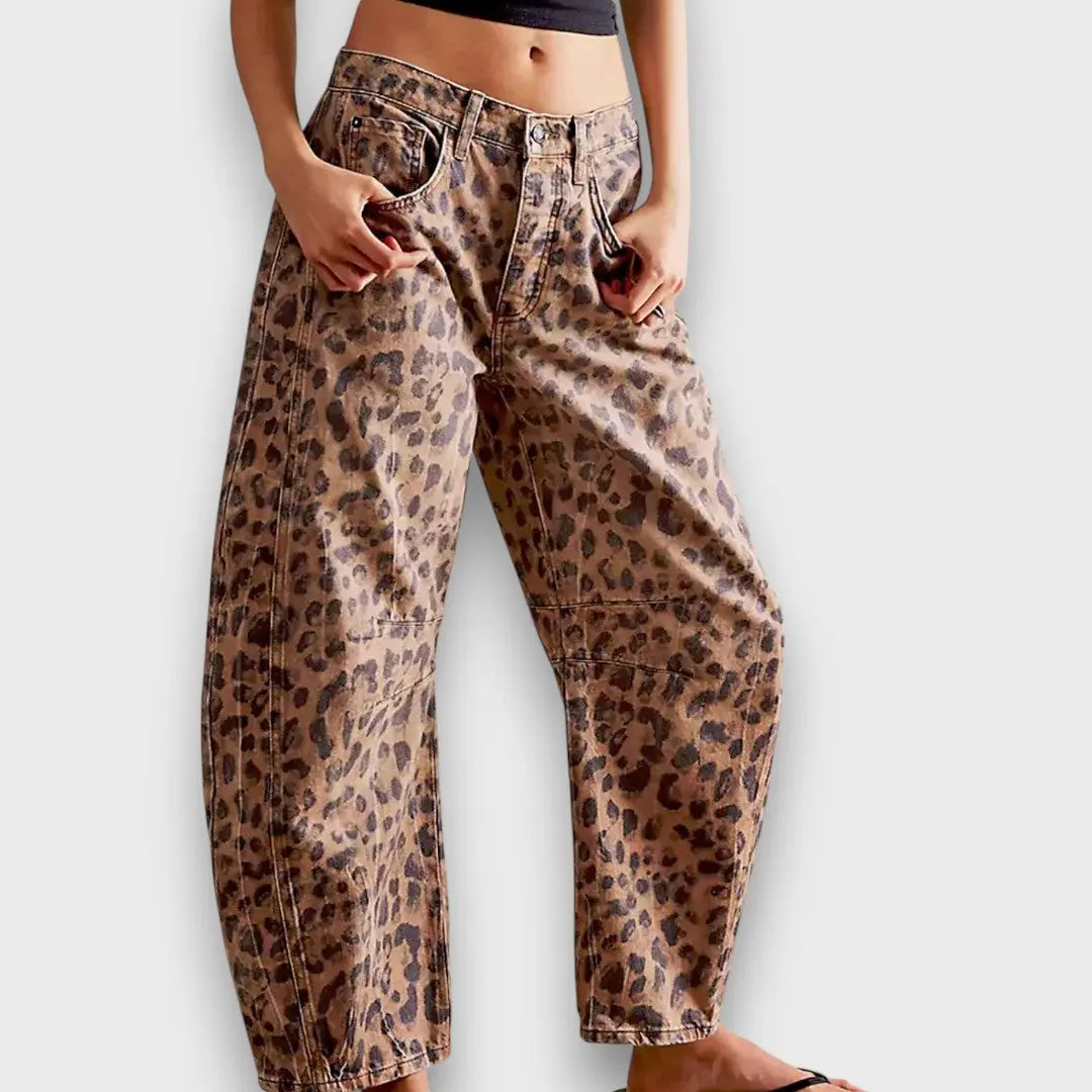 Edith – Pantaloni con stampa animalier