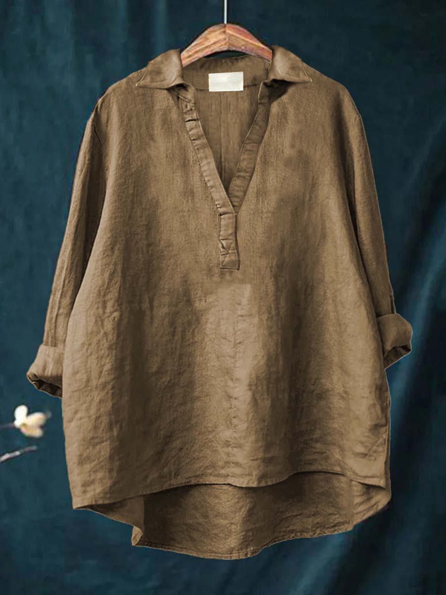 Andrea | Elegante Blusa de Verano en Lino