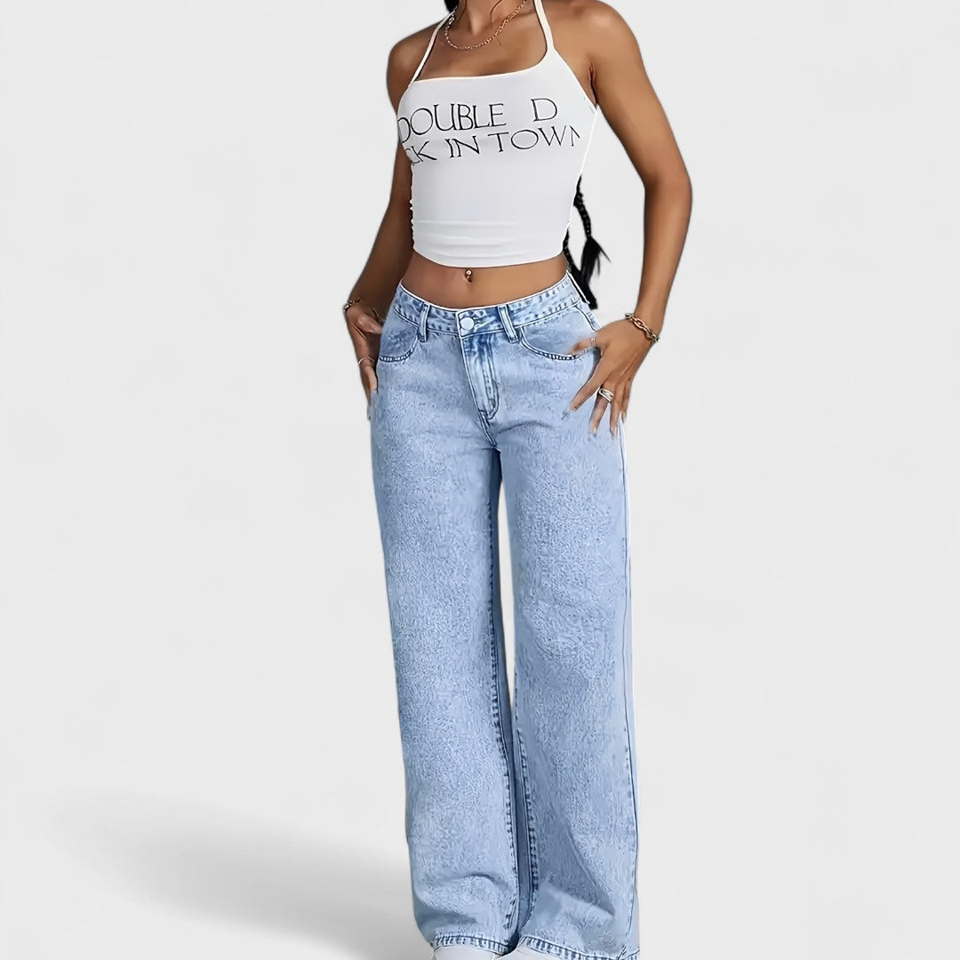 Mara - Jeans rectos anchos de mujer