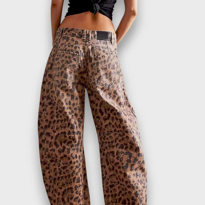 Edith – Pantaloni con stampa animalier