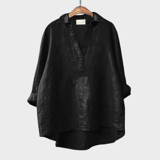 Andrea | Elegante Sommerbluse aus Leinen