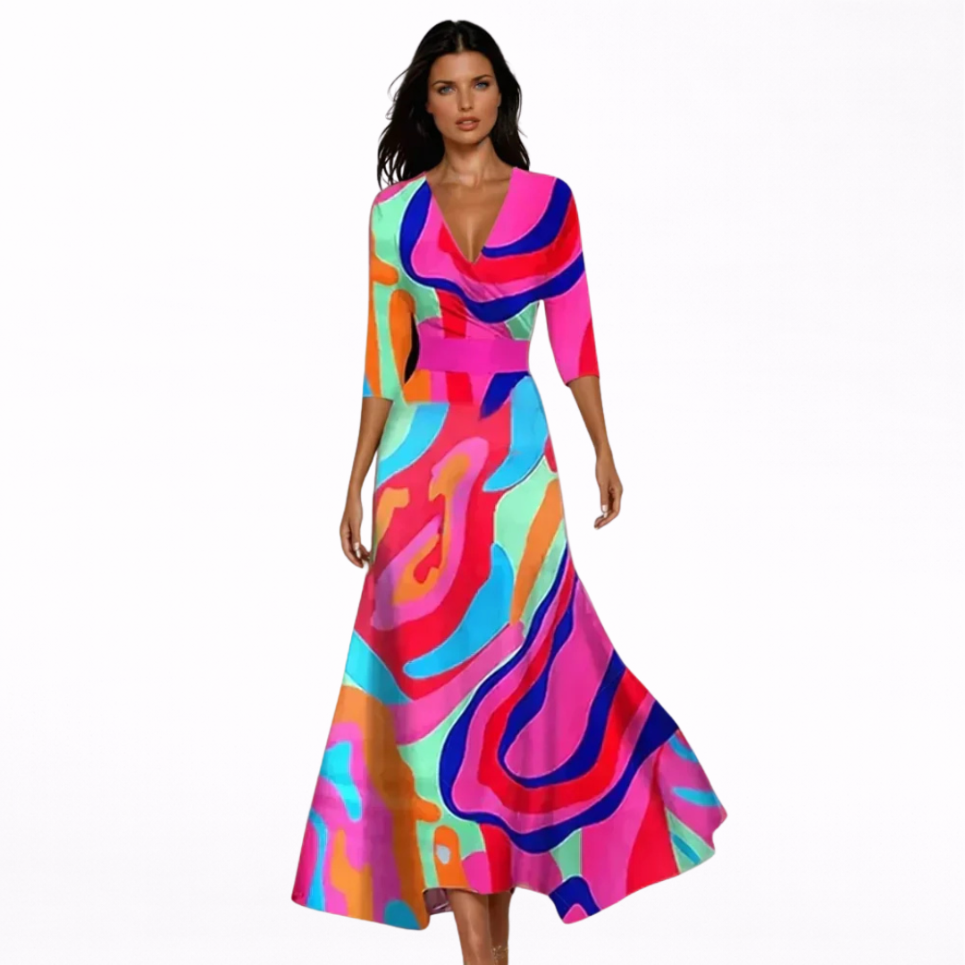 Emilia | Elegante Maxi Vestito Floreale
