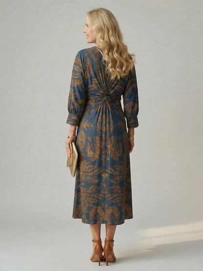 Lune | Vestito Midi Avvolgente Naturale