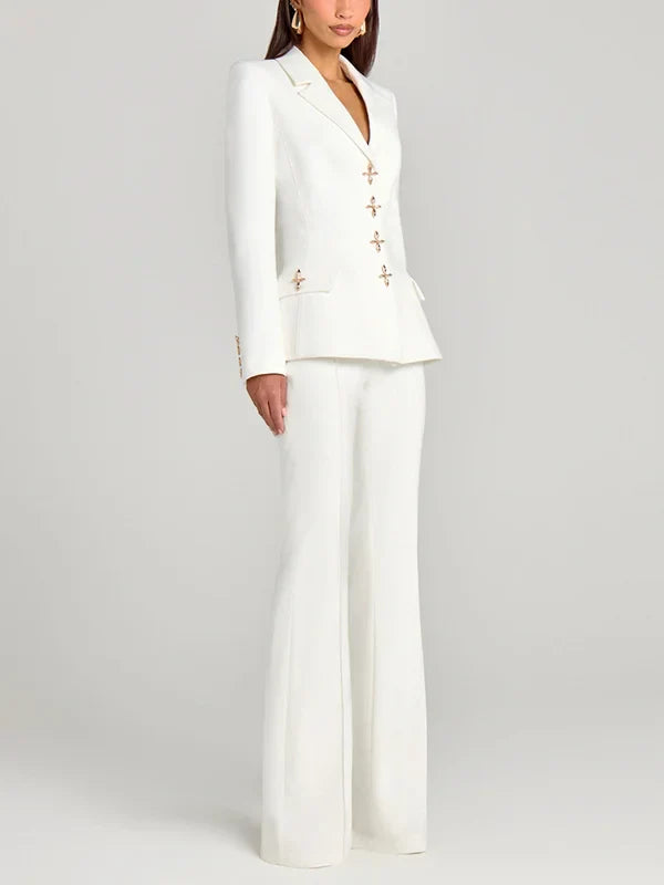 Sofía | Blazer blanco de un botón
