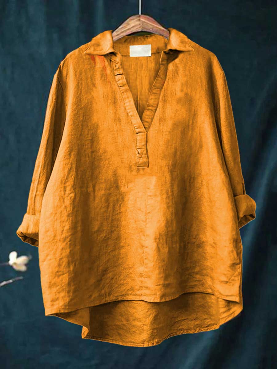 Andrea | Elegante Blusa de Verano en Lino
