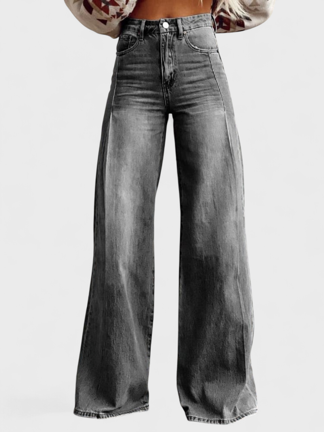 Avery - Pantalones casuales elegantes de pierna ancha