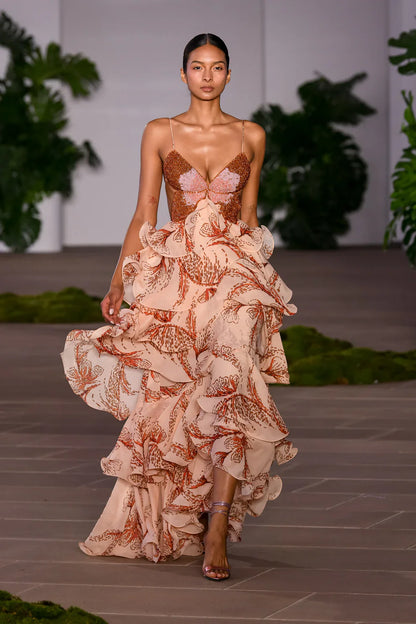 Nahia | Vestido con Detalles de Volantes