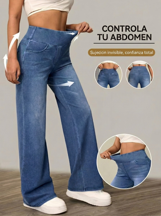 Pantaloni larghi con controllo dell'addome