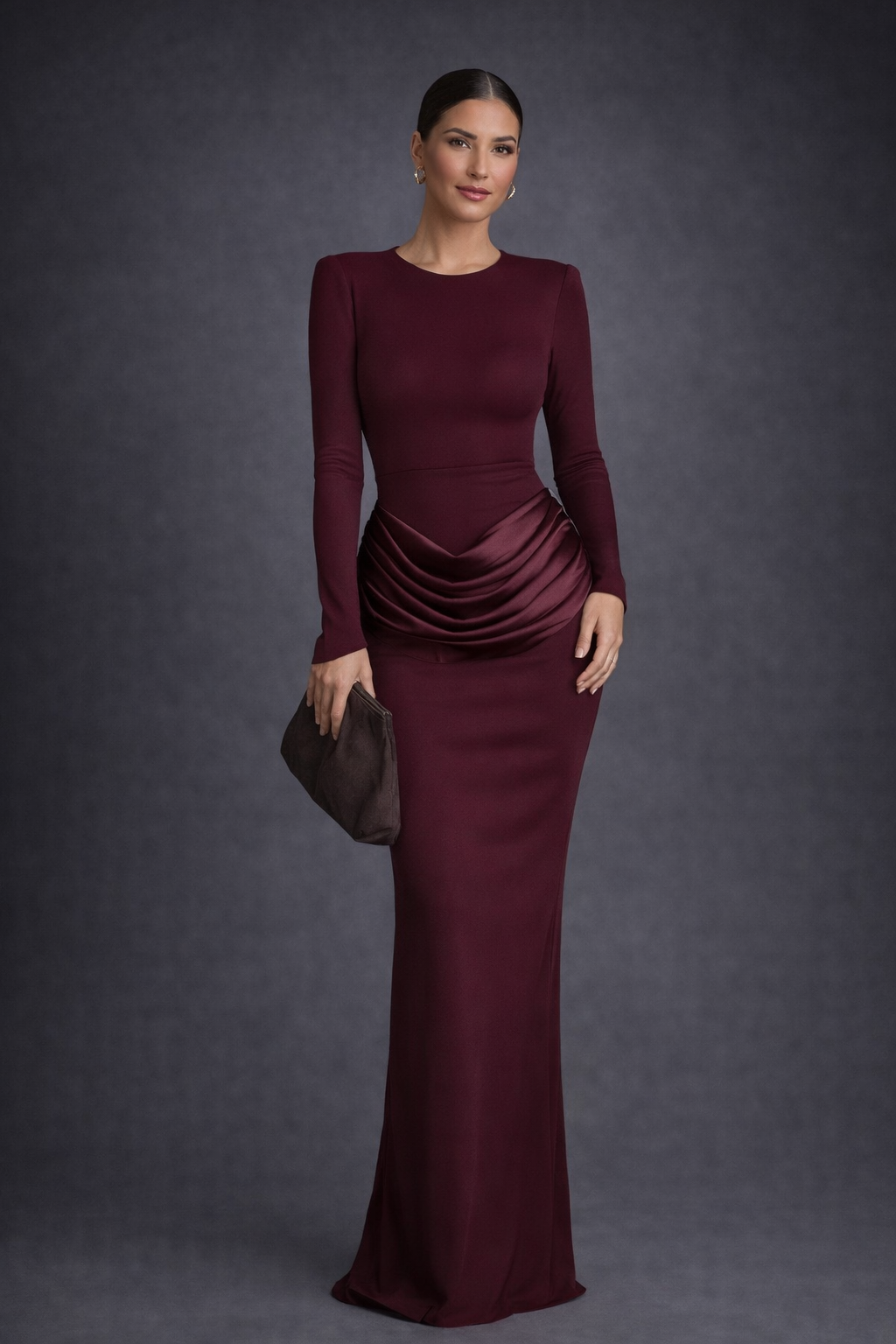 Vestido Burdeos Elegance
