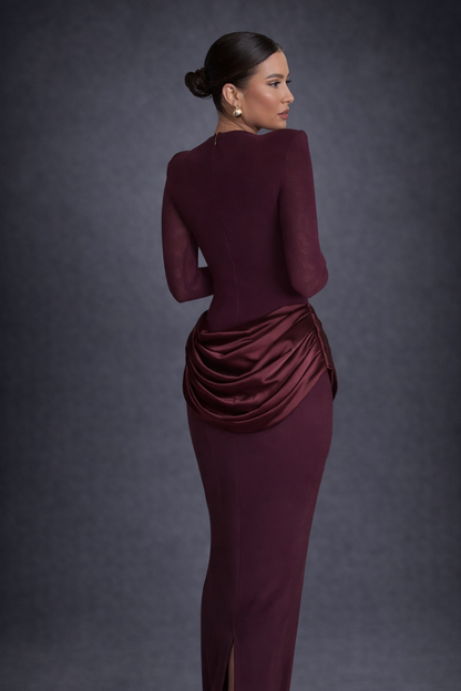 Vestido Burdeos Elegance
