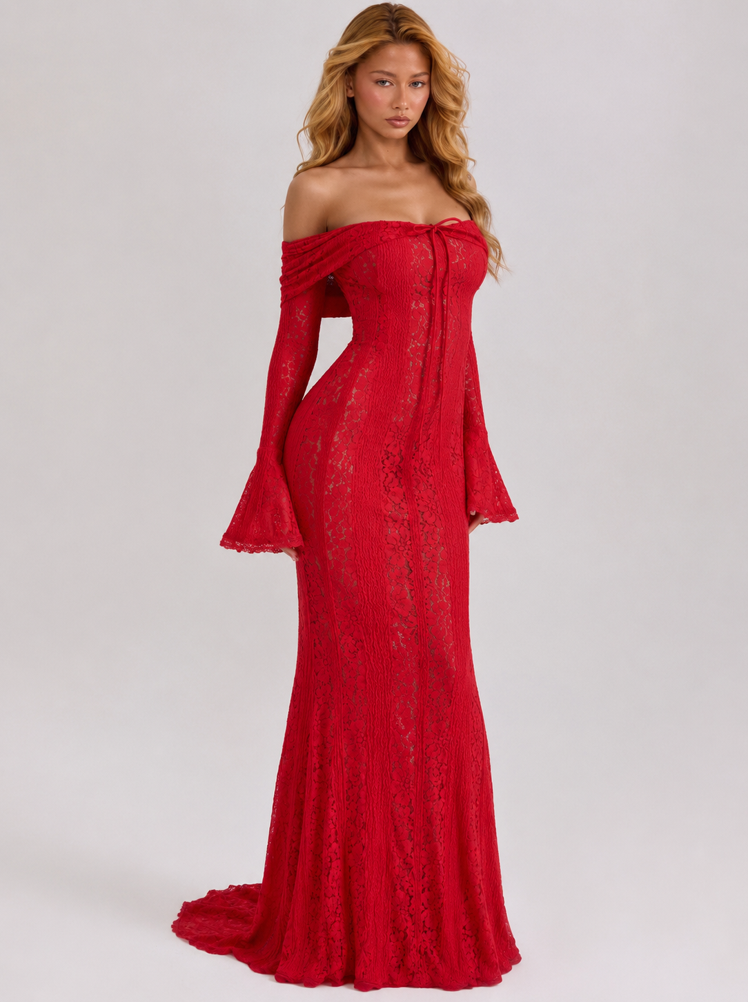 Abito Maxi in Pizzo Etereo
