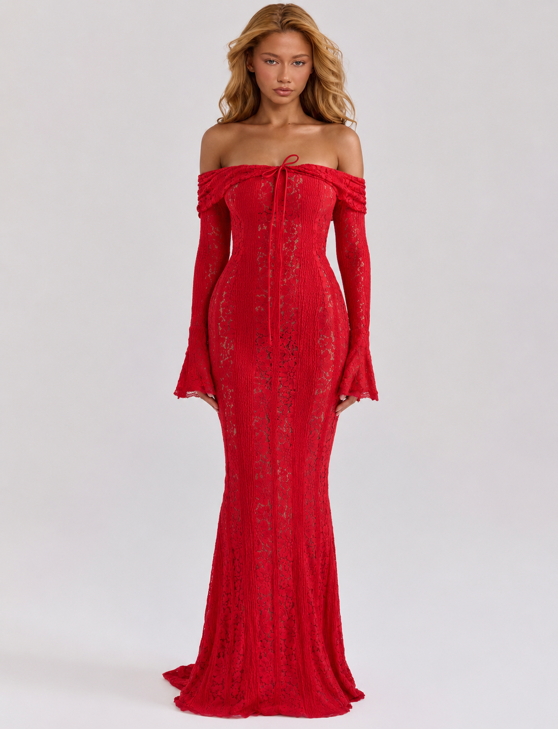 Abito Maxi in Pizzo Etereo
