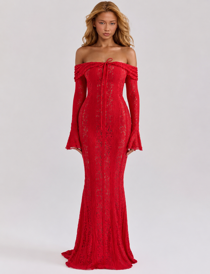Abito Maxi in Pizzo Etereo