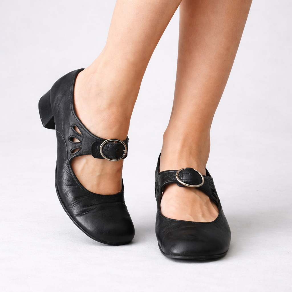 Denisa | Sandalias ortopédicas de piel con cómoda suela de cuña