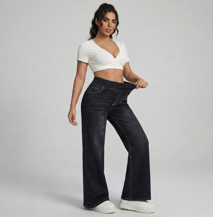 Pantaloni larghi con controllo dell'addome
