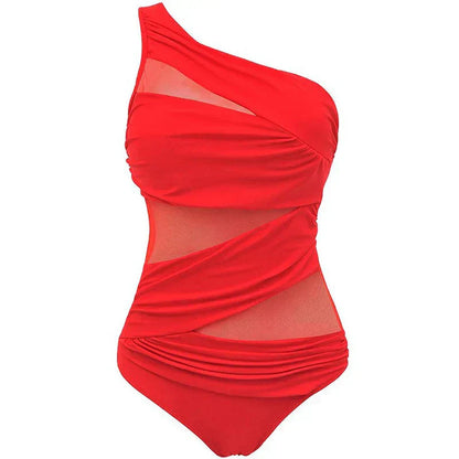Nayla | Il tuo costume da bagno elegante a spalla unica in taglie comode