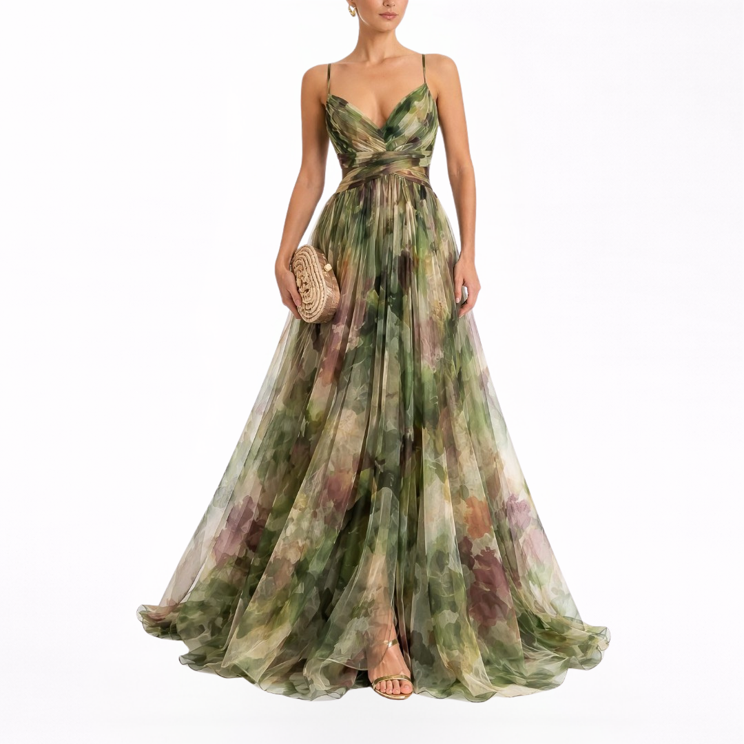Giselle | Incantevole Maxi Vestito con Design Floreale