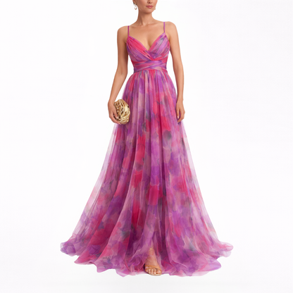 Giselle | Incantevole vestito maxi con stampa floreale