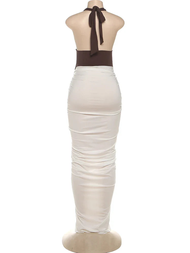 Vestido Lujo Contrastado