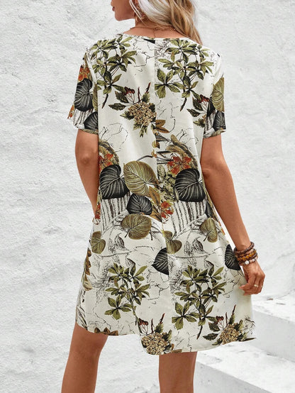 Coralie™ | Abito da Vacanza a Fiori con Scollatura a V