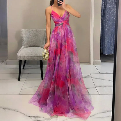 Giselle | Encantador Maxi Vestido con Estampado Floral