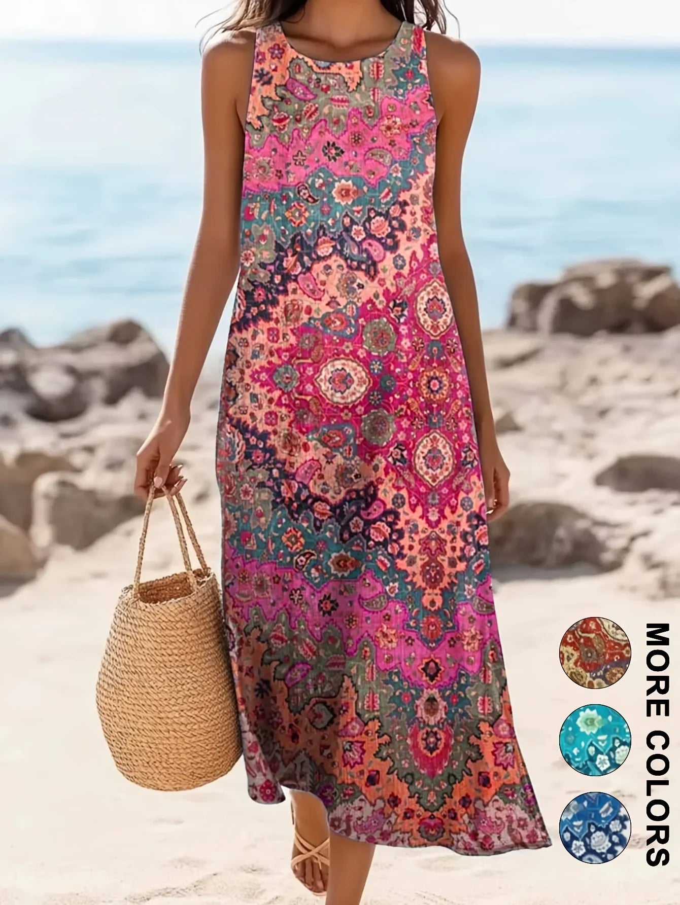 Bea™ | Abito Midi Estivo Boho a Fiori