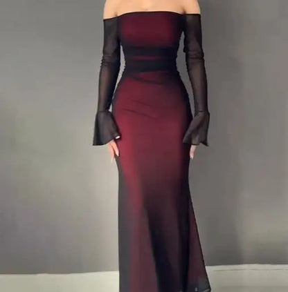 Vestido Sirena Vino Glam