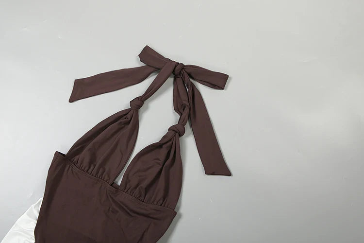 Vestido Lujo Contrastado