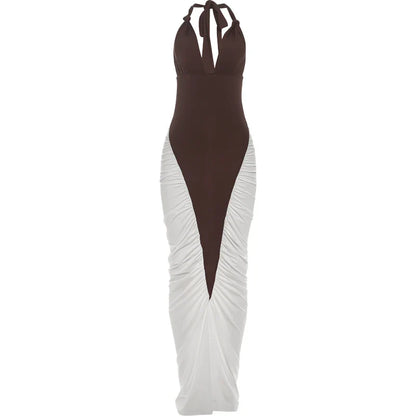 Vestido Lujo Contrastado