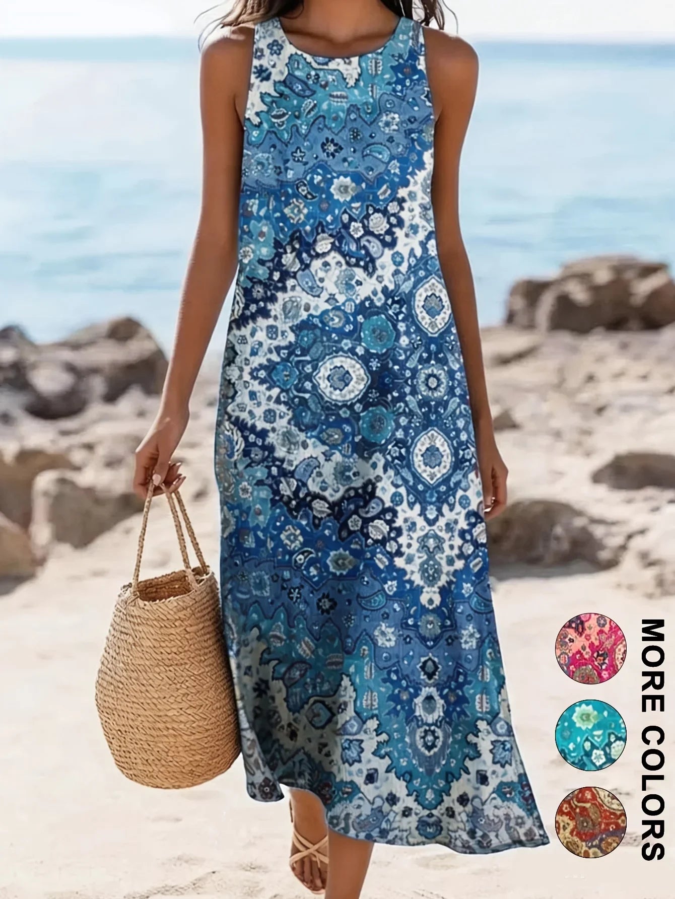 Bea™ | Abito Midi Estivo Boho a Fiori