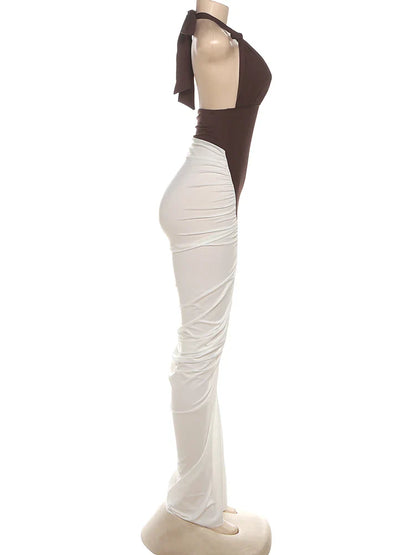 Vestido Lujo Contrastado