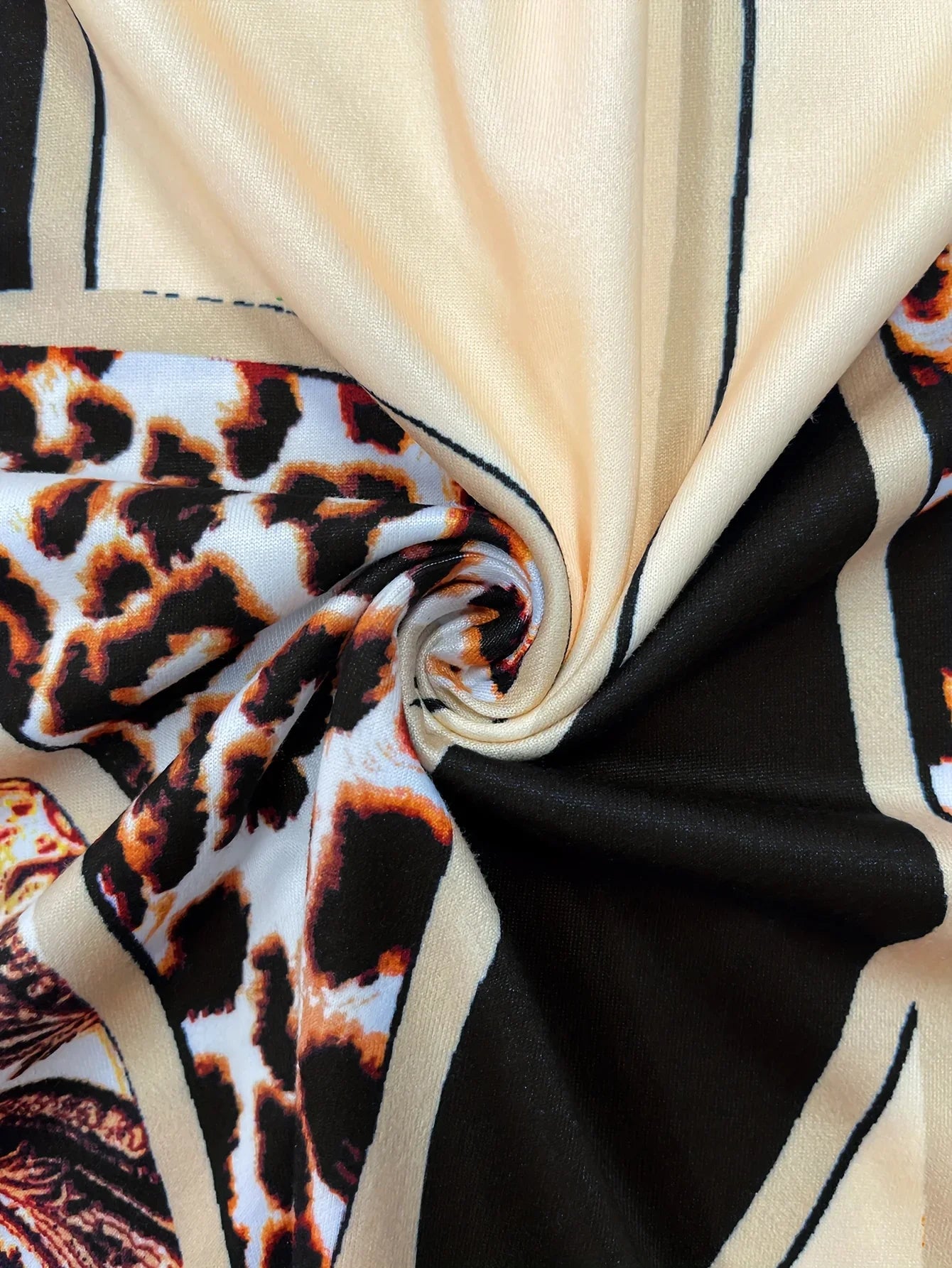 Leila™ | Vestito A-Line in Stampa Leopardo Paisley