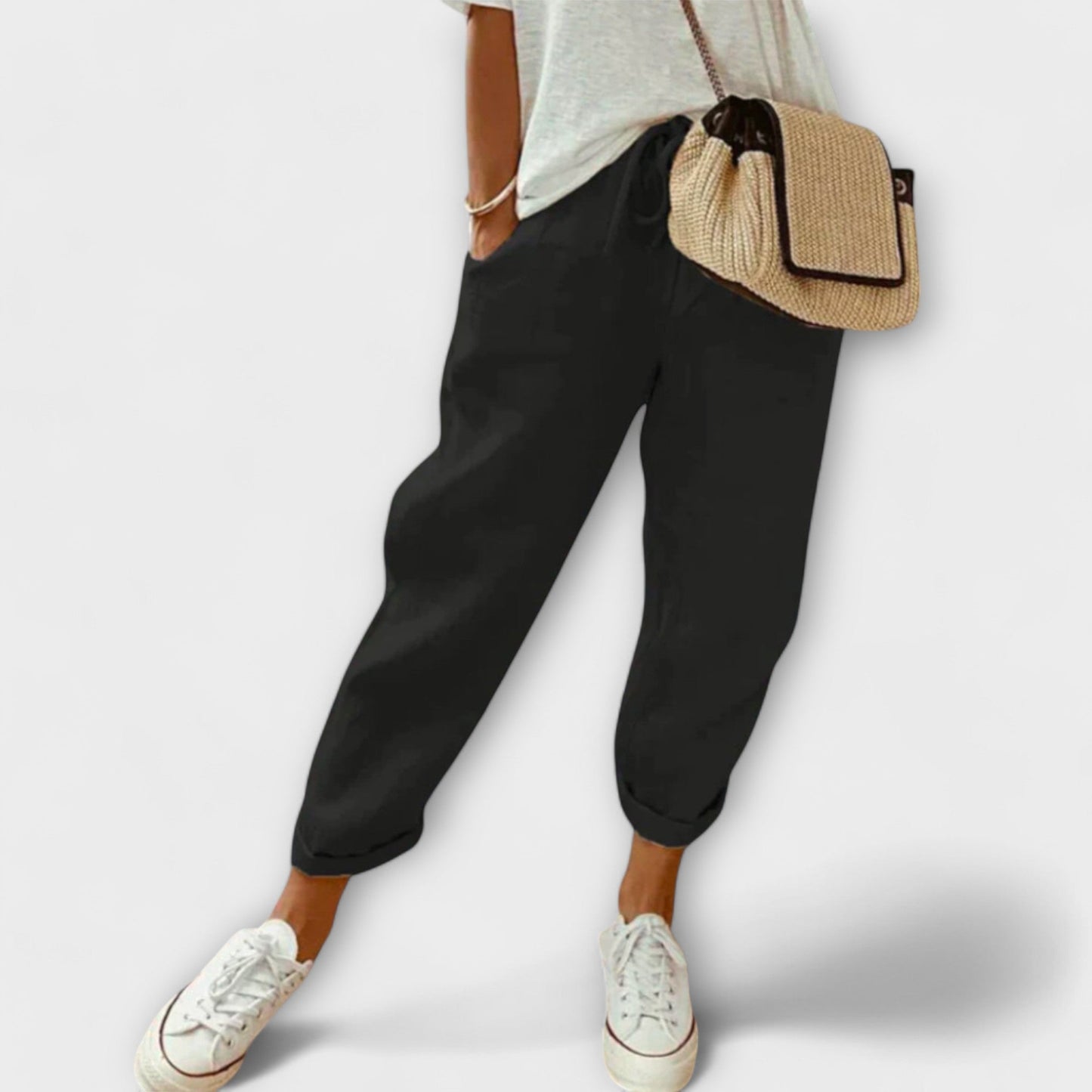 Bibi - Pantalones de lino a la moda y casuales