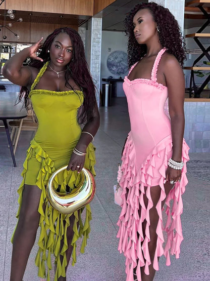 Vestido Volantes Sensual