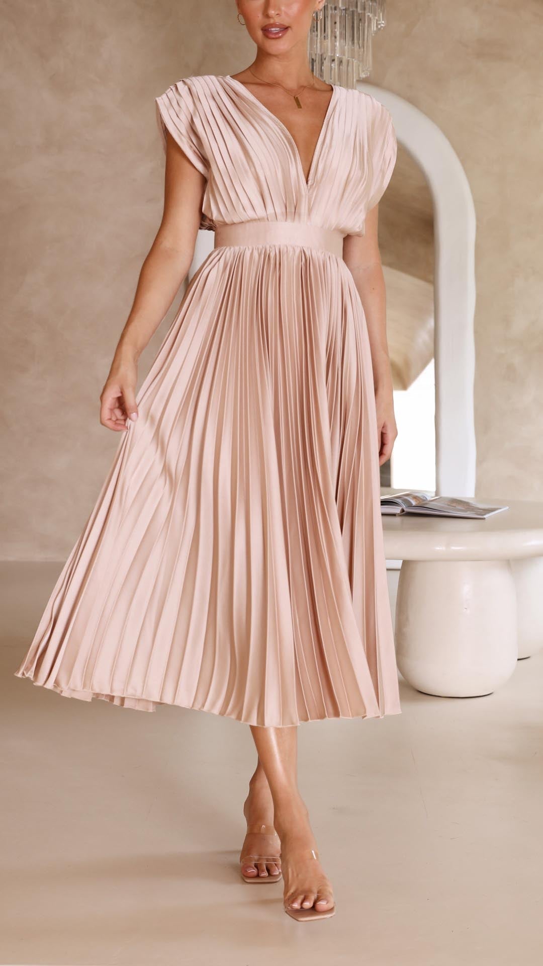 Isla | Elegantly Pleated Dress