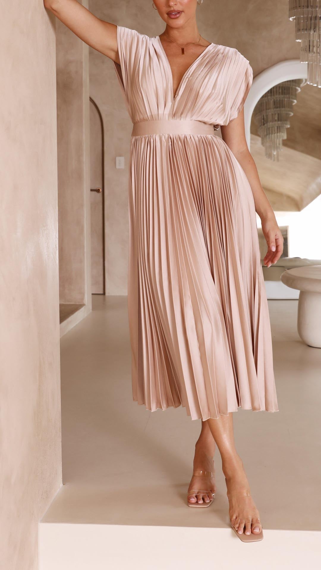 Isla | Elegantly Pleated Dress