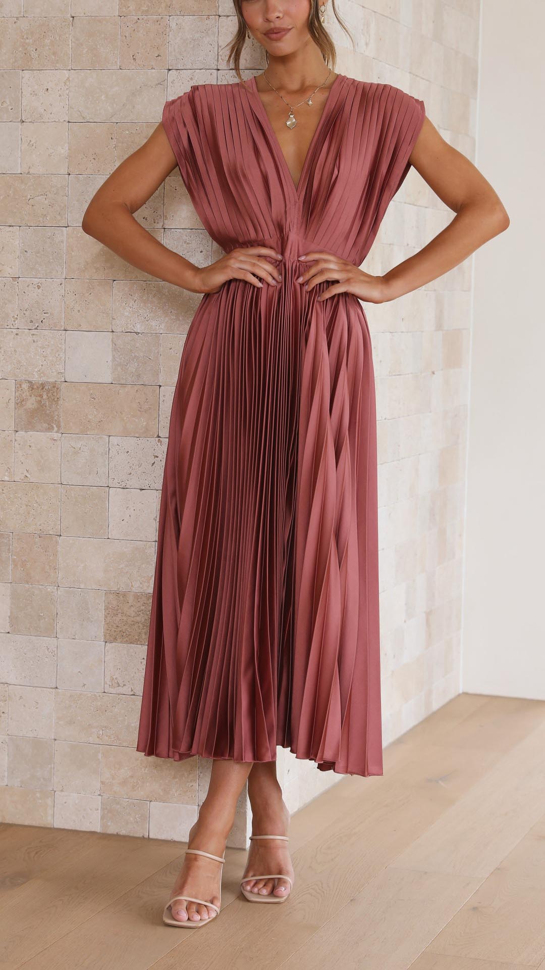 Isla | Elegantly Pleated Dress