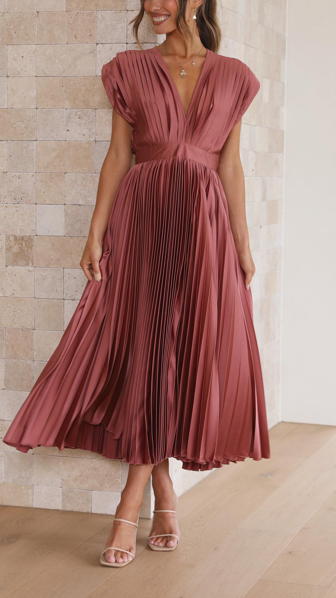 Isla | Elegantly Pleated Dress