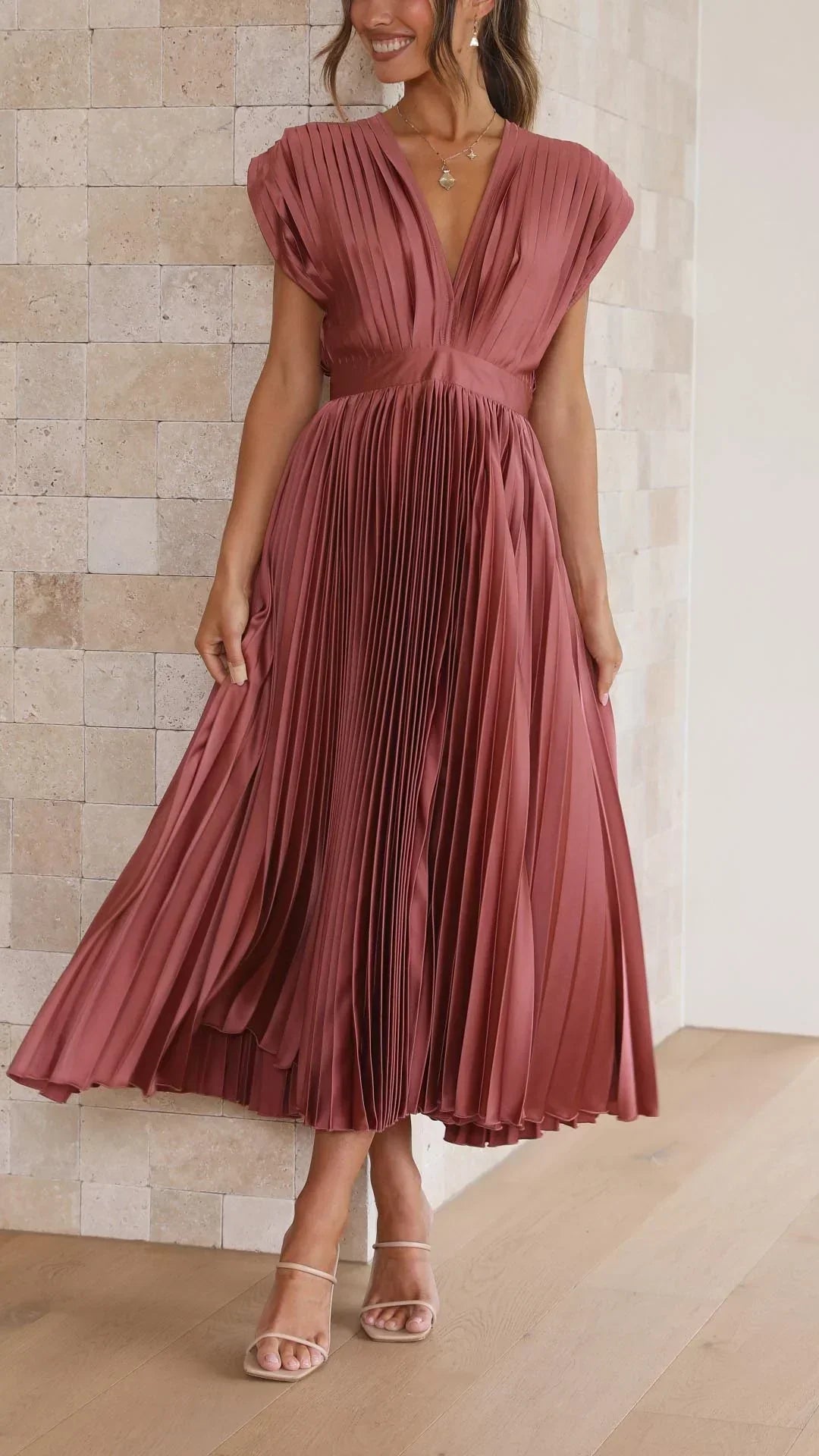 Isla | Elegantly Pleated Dress