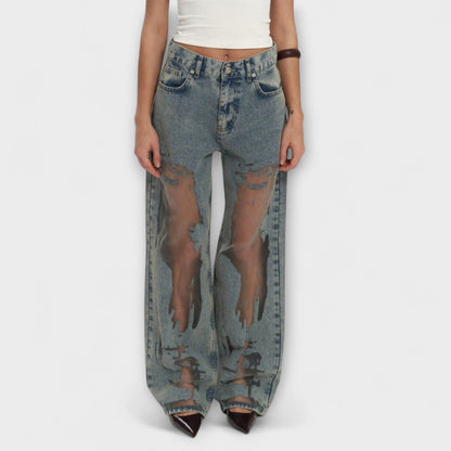 Rayne - Jeans de Denim Azul Transparente Trixie