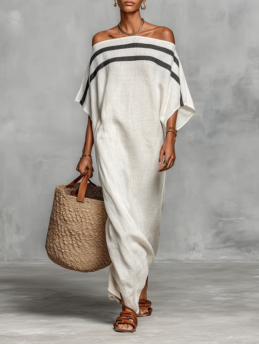 Aveline™ | Maxikleid Off-Shoulder mit Fledermausärmeln