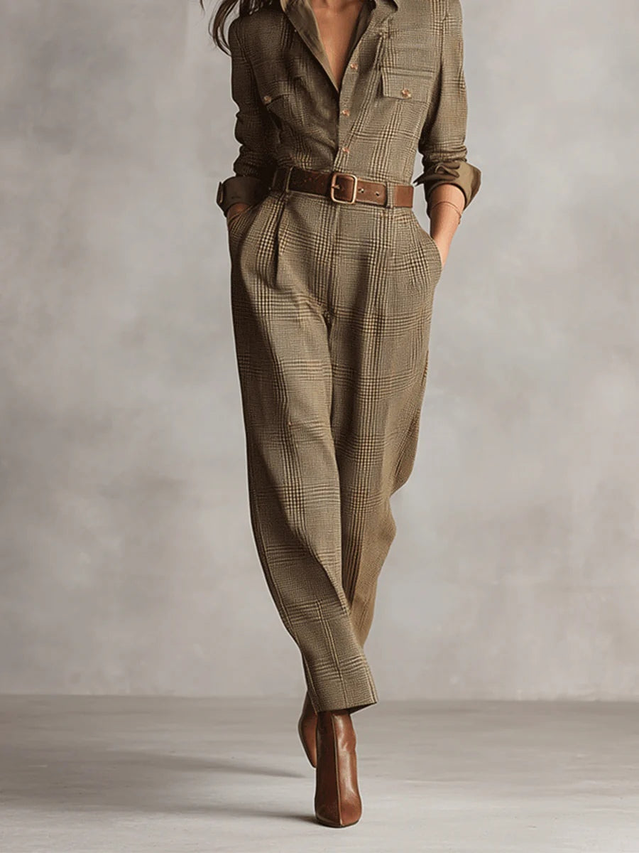 Anna™ | elegante tuta a scacchi
