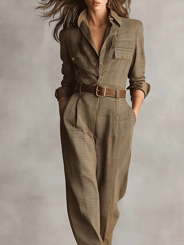 Anna™ | elegante tuta a scacchi