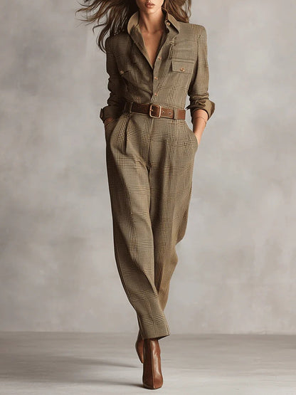 Anna™ | elegante tuta a scacchi