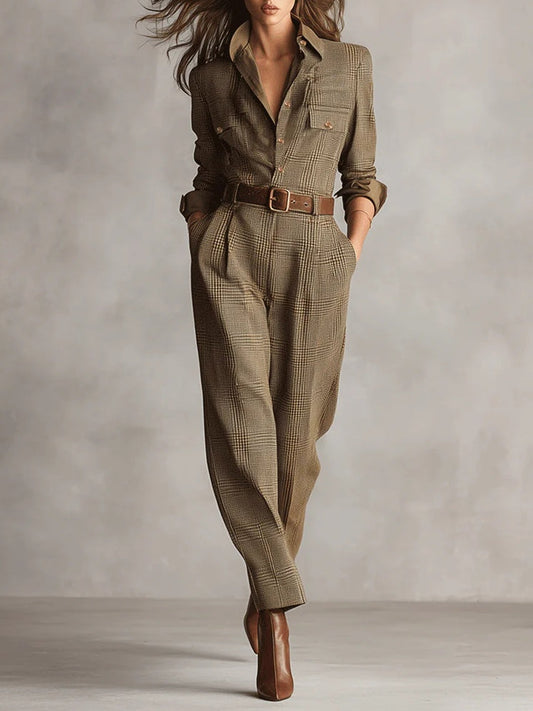 Anna™ | elegante tuta a scacchi