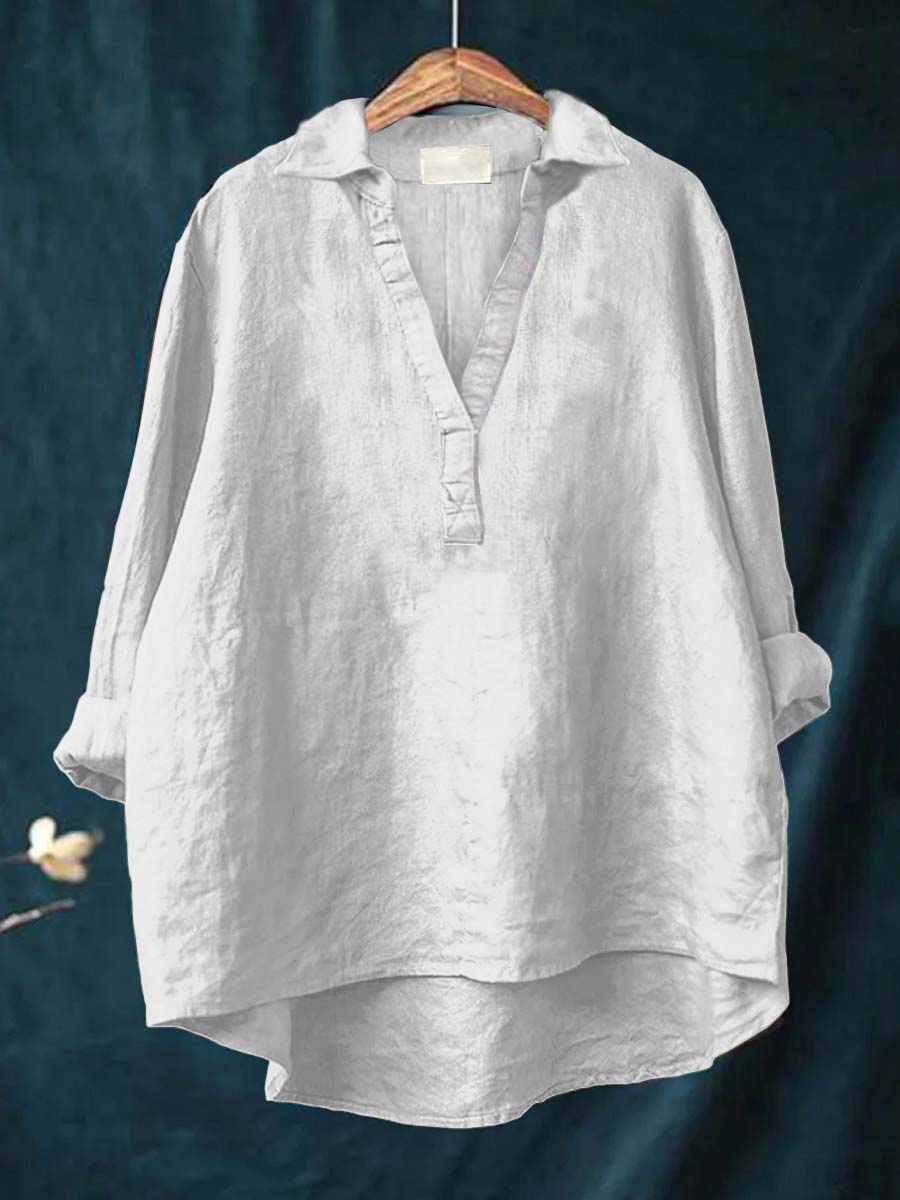 Andrea | Elegante Blusa Veraniega de Lino