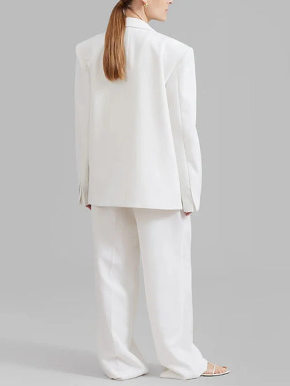 Sofia | Blazer Blanco Oversize Doble Botón