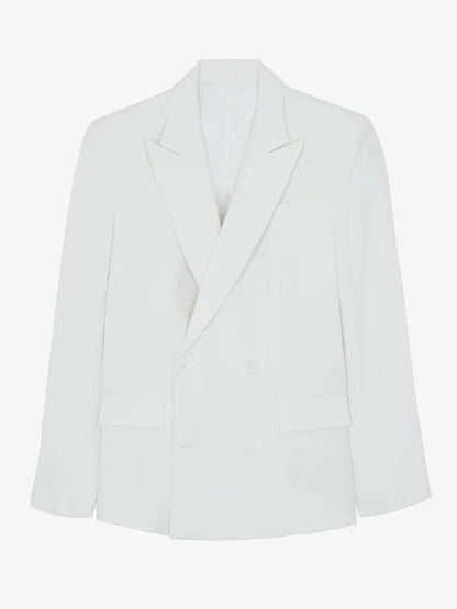 Sofia | Oversize-Blazer Weiß Doppelknopf