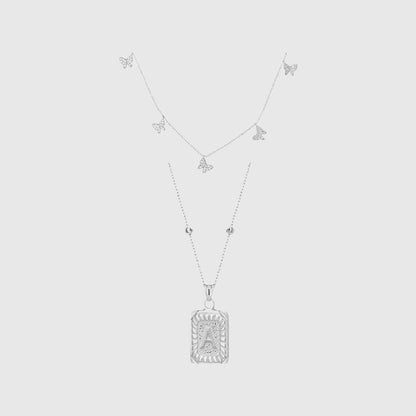 Piastra con Lettere & Set Catena Farfalla