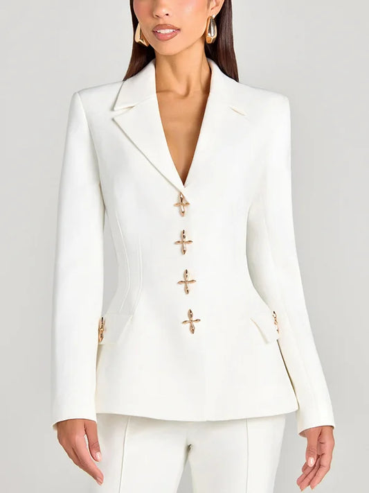 Sofía | Blazer bianco a un bottone